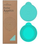 Shinemade Pet Food Lids,Dog Food Lid,Cat Food Lid,Bone Appetit Silicone Wet Food Can Covers (Aqua...