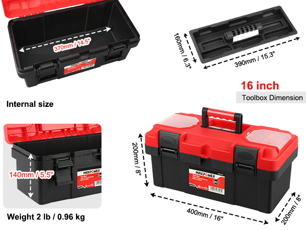 16 inch tool box