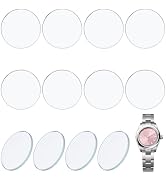 OLYCRAFT Watch Glass Lens Replacement Round Parts Flat Watch Glass Lens Watch Crystal Lens for Wa...