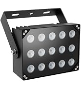 Univivi IR Illuminator 15 LEDs 90 Degree Wide Angle IR Lights for Night Vision IP67 Waterproof 85...