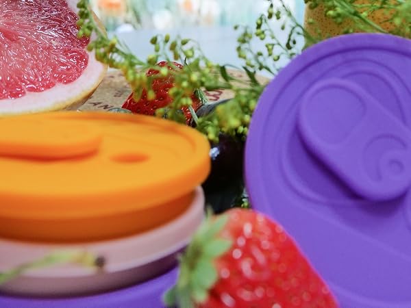 TERESRY 4 Pack Silicone Lids for Glass Cups