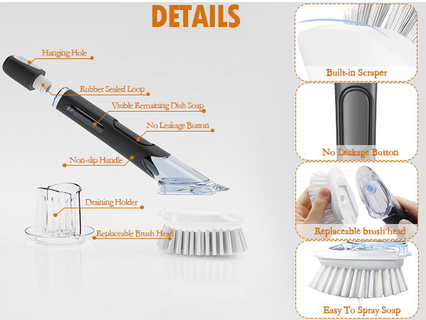 dish brush with handle