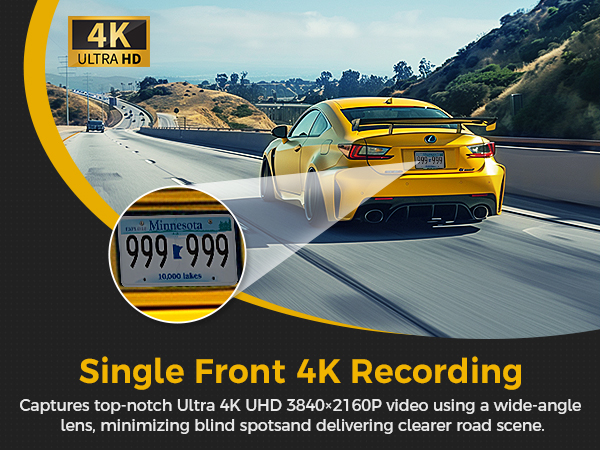 dash cam front and rear 4k+1080p