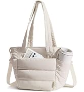 BAGSMART Lunch Bag Women Small Insulated Tote with Lunch Compartment Quilted Lightweight Puffy To...