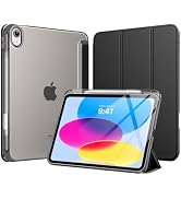 MoKo for iPad A16 11th Generation Case 11Inch 2025 with Pencil Holder,Black | For iPad 10th Gener...