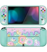 PlayVital ZealProtect Soft Protective Case for Nintendo Switch OLED, Flexible Protector Joycon Gr...