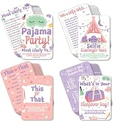 Big Dot of Happiness Pajama Slumber Party - Sleepover Activities & Games for 4 Girls, Birthday Pa...