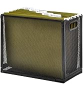 EASEPRES Desk Hanging File Organizer Mesh Metal Letter-Size Desktop File Holder Box for Filing Fo...