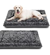 2 Pack Dog Bed for Large Medium Small Dogs,Reversible Rectangle Dog Bed,Washable Orthopedic Durab...
