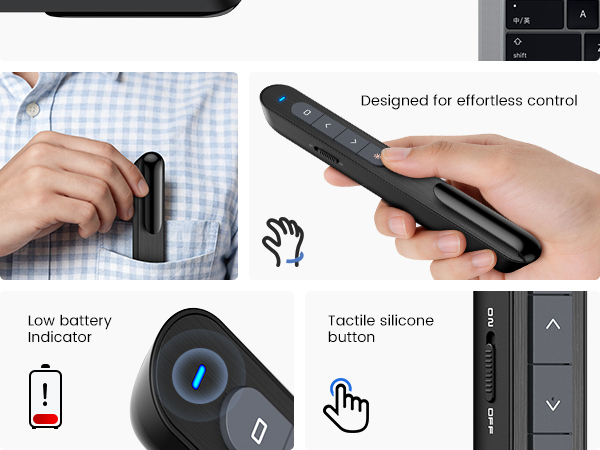 Easy to use wireless presenter remote
