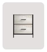 Sorbus Nightstand Dresser with 2 Faux Wood Drawers - Bedside Table Chest with Storage Bedroom, Li...