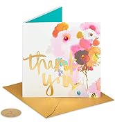 Papyrus Blank Thank You Card (Watercolor Flower)