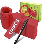 Plant Labels Yuanling 100Pcs Plastic Waterproof Plant Tree Tags Nursery Garden Markers for Indoor...