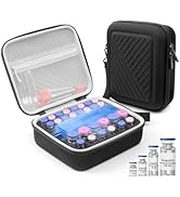 Krypthos 28 Slots Insulin Fridge Holder Storage Case, Portable Insulin Organizer for 1ml 3ml 5ml ...