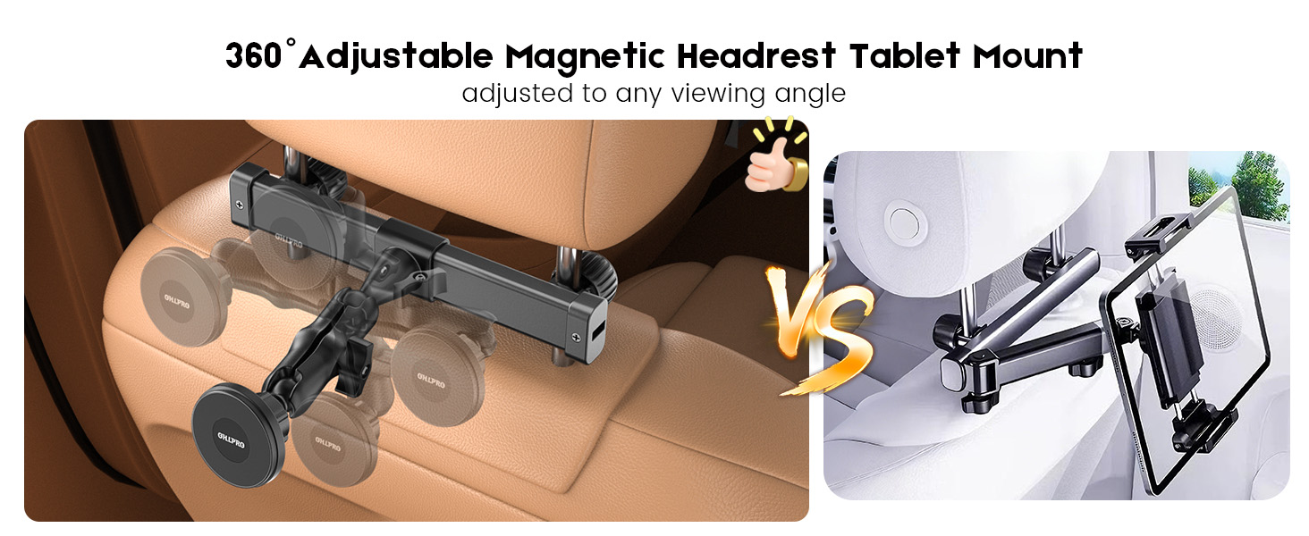 Car Headrest Tablet Holder