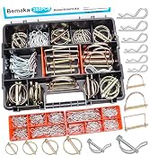 Bemaka 202Pcs Hitch Pins Clip Pins Assortment Kit, Heavy Duty Hitch Pins R Clip, Linch Pins, PTO ...