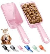 2-Pack Dog Food Scoop 1 Cup, Plastic Pet Food Measuring Scoop With Measuring Lines (1/2 & 1 Cup M...