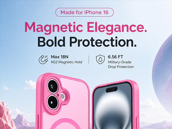 iphone 16 phone case hote pink