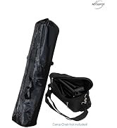 Dual Purpose Pack: Black Large & Small Camp Chair Bags for Camping, Outdoor Adventures, and Easy ...