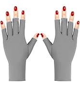 Pimoys Anti UV Gloves for Nail Lamp Light Manicure Gloves UV Protection Gloves Fingerless UV Ligh...