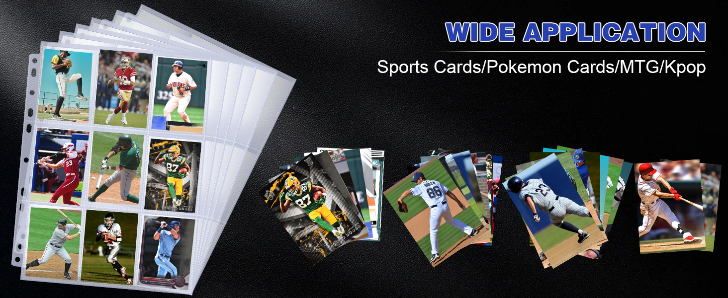 9 Pocket Card Sleeves Binder Sheets