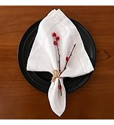 EVERLY Cloth Napkins 20X20Inch 100% Pure Linen Napkins Handstitched Premium Quality Dinner Napkin...