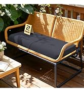 TasticTotes 19 x 19 x 3 Inch Patio Chair Cushions - Set of 2, Waterproof Outdoor Seat Cushions wi...