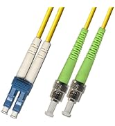 RiteAV 4M (13.12ft) OS2 LC/UPC to ST/APC Fiber Optic Cable Duplex Singlemode 9/125 Jumper 4 Meter...