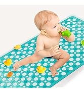 Bath Mat for Tub, 30 x 17 inch Non Slip Bathtub Mat Machine Washable Shower Mat with Suction Cups...