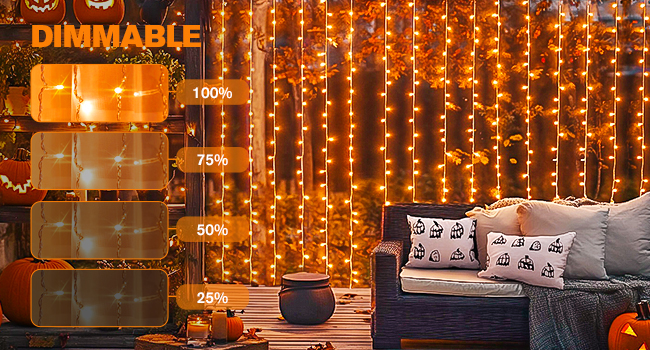 Dimmable orange lights