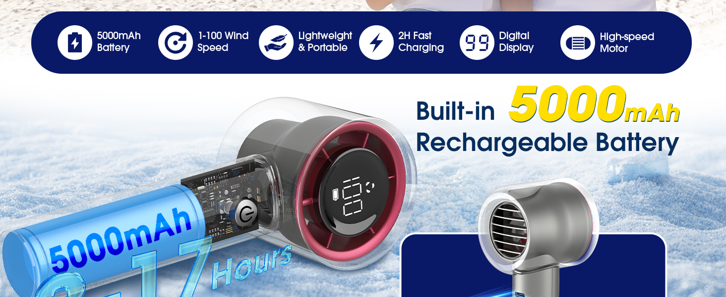 portable fan rechargeable