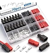 smseace 70Pcs 15/30/45 Amp Power Connectors with PVC Cover 1.5-6mm² (20-10AWG) Quick Disconnect P...