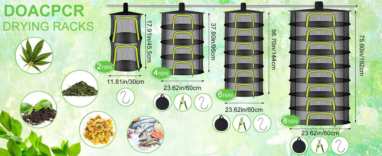 Doacpcr Herb Drying Rack