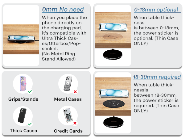 hidden wireless charger pad iphone