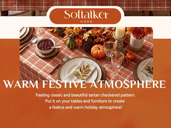 orange tablecloth