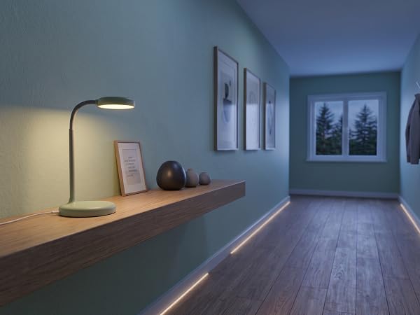 Lamp on the hallway shelf