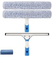 Mitclear Professional Window Cleaning Kit 14IN, Windows Cleaner Tool with Silicone Squeegee, Micr...