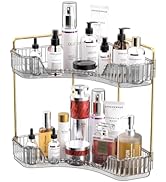 GTI 2 Tier Makeup Organizer, Large Capacity Bathroom Counter Organizer, Perfume Cosmetics Skincar...