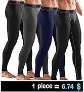 HOPLYNN 4 Pack Compression Pants Tights Leggings Men, Winter Baselayer for Running Workout Sports...