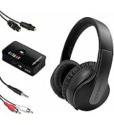 HomeSpot Wireless Over-Ear Headphones Transmitter Set for TV Movie Bluetooth 5.3 aptX LL No Delay...