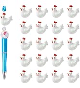 Frinnovan, 20 Pack Chick Silicone Focal Beads for Pens Cute 3D Animal Bead for Beadale Pen Keycha...