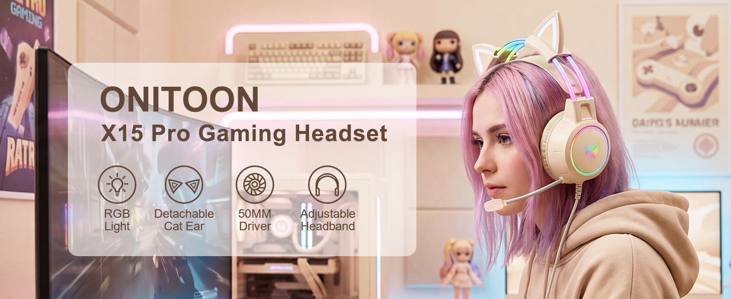 ONITOON X15Pro Gaming Headset