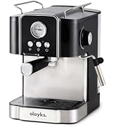 olayks. Professional 20-Bar Espresso Coffee Maker, Semi-Automatic with Steam Wand Milk Frother, A...