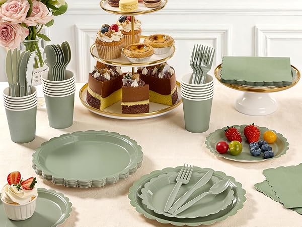green plates