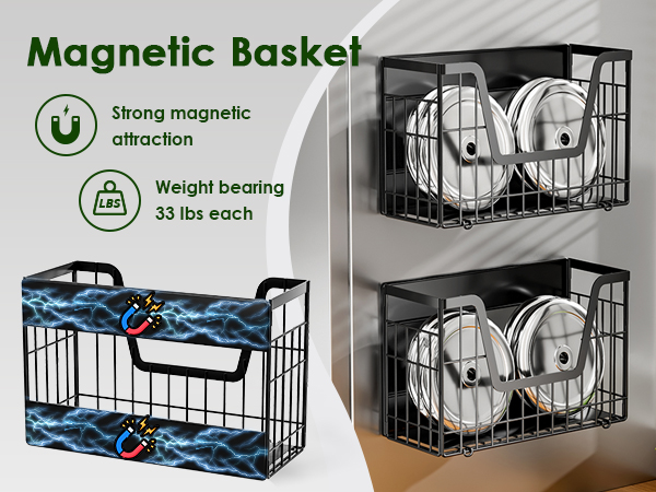 magnetic basket for fridge