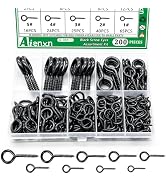 Aienxn 200PCS Black Screw Eyes Assortment Kit- 0.72", 0.79", 0.920", 1", 1.1", 1.22", 1.42", 1.55...