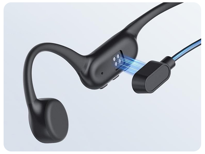 Bone conduction headphone charger