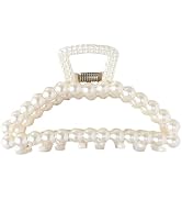 White Pearl Large Hair Clip for Thick Hair, Girls Hair Clips Claw, Big Hair Clips Hair Claws Hair...