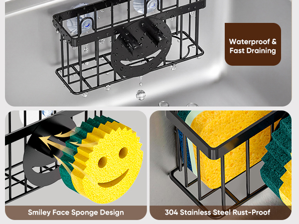 sponge holder for kitchen sink