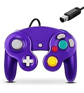 FIOTOK Gamecube Controller, Classic Wired Controller for Wii Nintendo Gamecube (Purple)